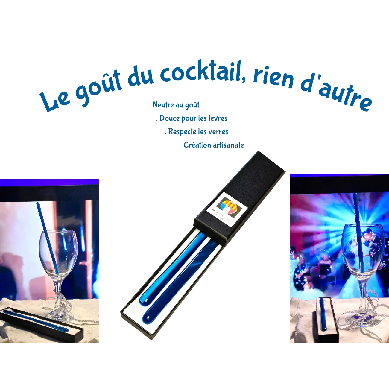 agitateur cocktail verre opalin bar maison fait main