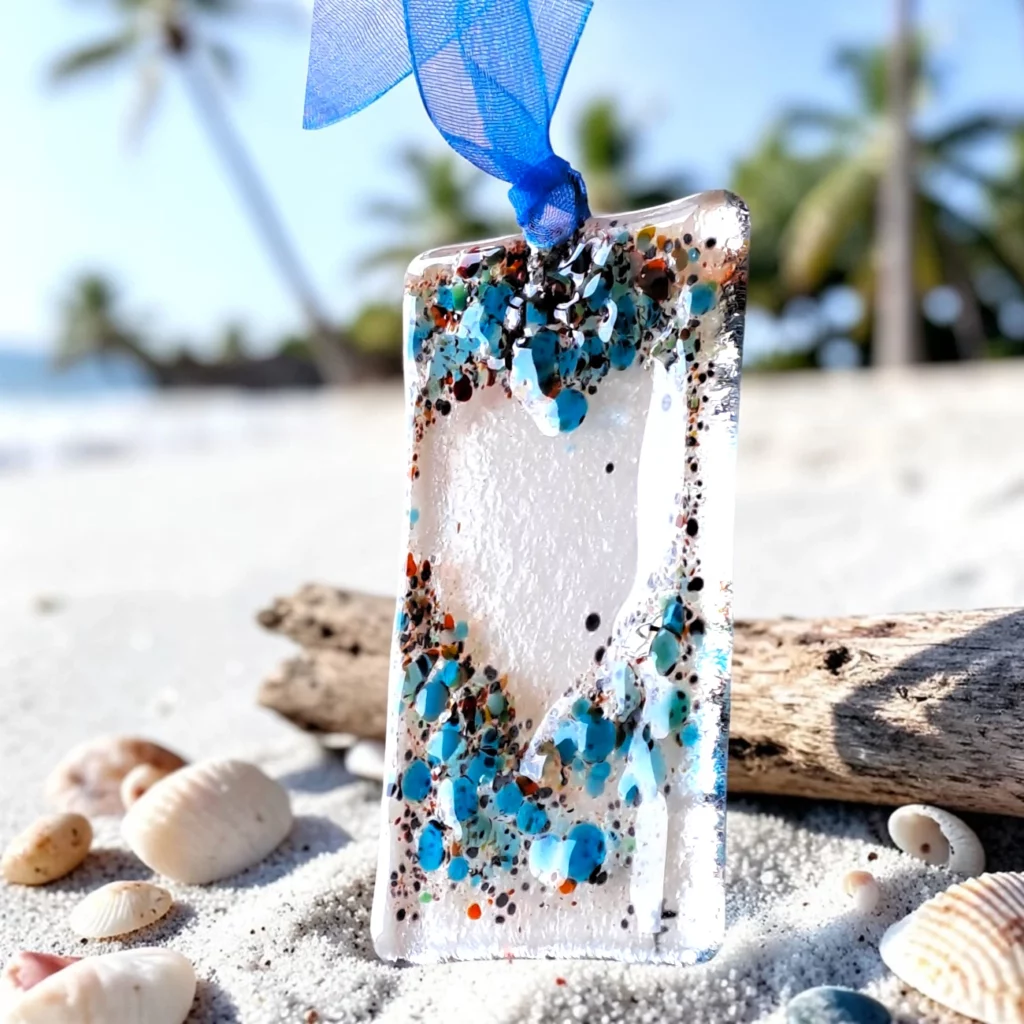 Attrape Soleil Verre Cœur Bleu