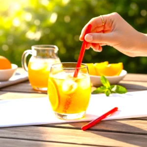 Agitateurs Cocktail en verre orange