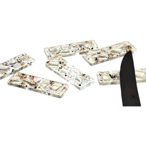 PORTE COUTEAUX VERRE ECLATS NOIR