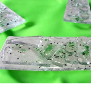 porte-couteaux verre fusionné vert artisanal porte-couteaux verre fusionné vert artisanal