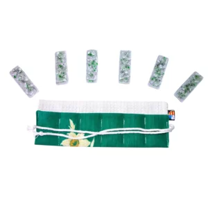 PORTE COUTEAUX VERRE ECLATS VERT