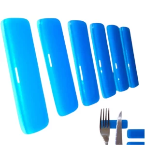 PORTE COUTEAUX VERRE OPALIN BLEU CIEL