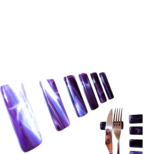 PORTE COUTEAUX VERRE OPALIN VIOLET