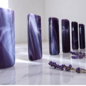 PORTE COUTEAUX VERRE OPALIN VIOLET