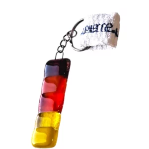 Porte Clés Verre Orange Jaune