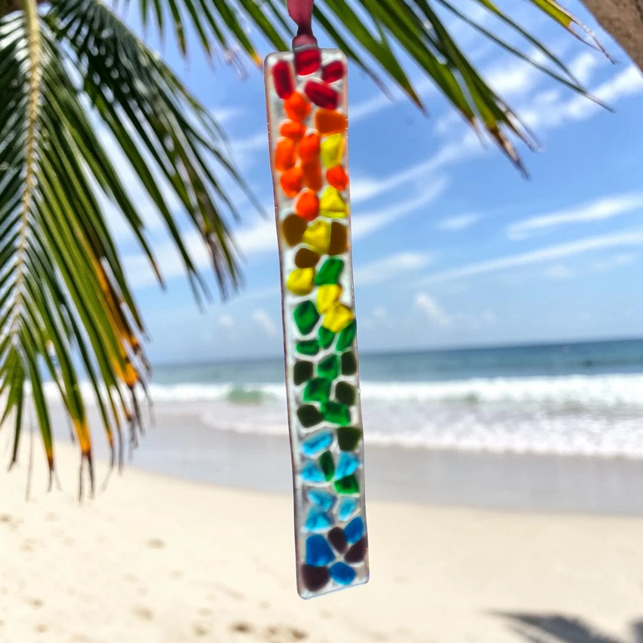 Attrape soleil en verre multicolore artisanal