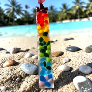 Attrape soleil en verre multicolore artisanal