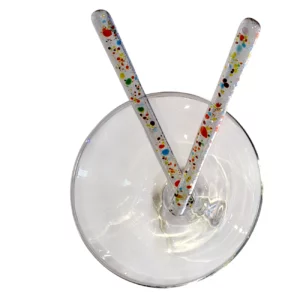 Agitateurs Cocktail en verre multicolore