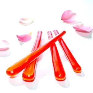 agitateur cocktail verre opalin orange fait main France