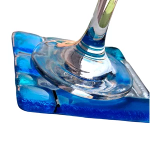 Dessous de verre en verre bleu