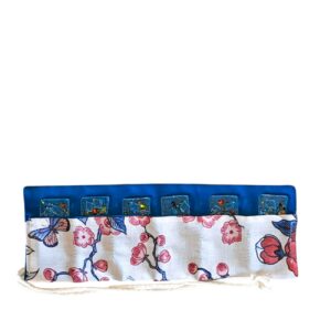 étui tissu fait main porte-couteaux verre fusionné multicolore étui tissu fait main porte-couteaux verre fusionné multicolore