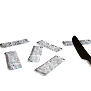 Porte couteaux en verre transparent