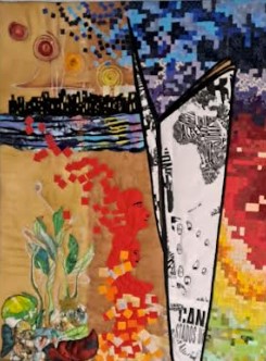 Création Art Textile Abstrait