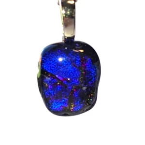 Pendentif Verre Dichroïque Bleu nuit (1)