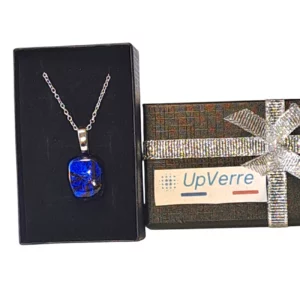 Pendentif Verre Dichroïque Bleu nuit
