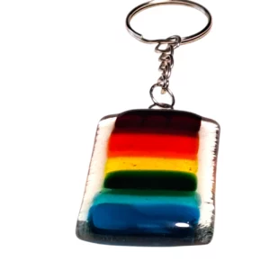 Porte Clés Verre Arc en ciel centre