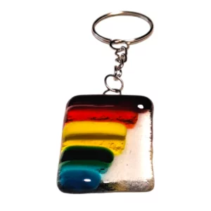 Porte Clés Verre Arc en ciel Gauche