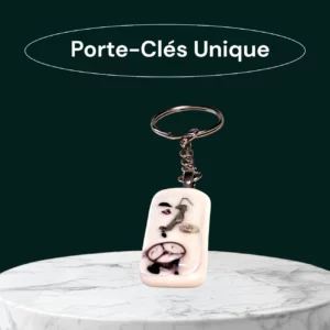 porte-clés original homme mécanisme montre verre fait main France