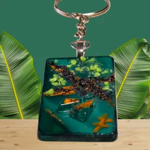 Porte Clés Verre Vert Thermoformé