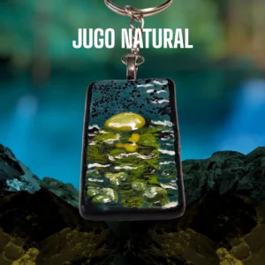 Porte-clés verre fusionné Plage