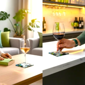 Sous-verre en verre mosaica Vert – Upverre Sous-verre en verre mosaica Vert - Upverre