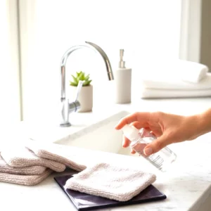 lingettes démaquillantes éponge bambou et support en verre