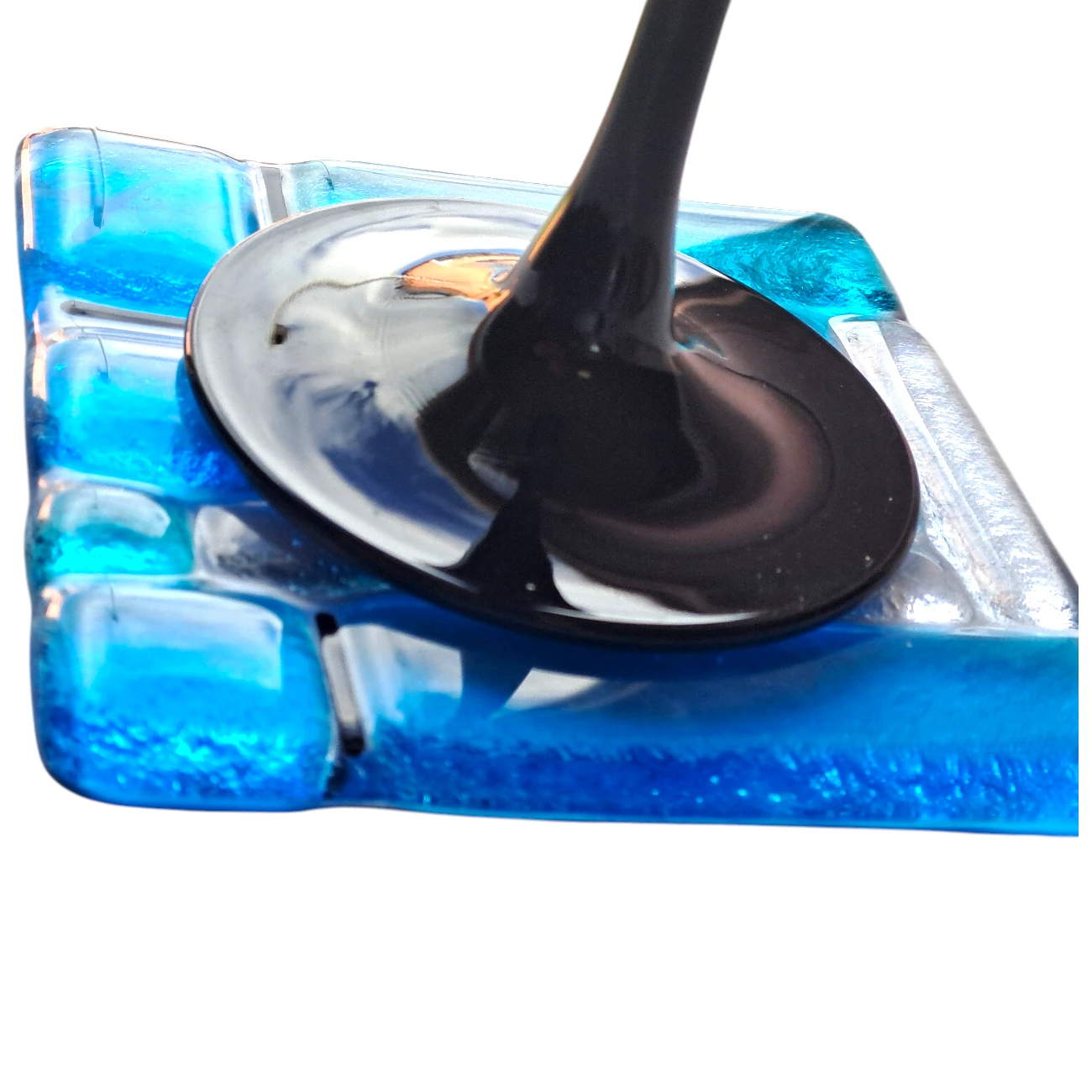 sous-verre verre fusionné bleu fait main France Spectrum Oceanside
