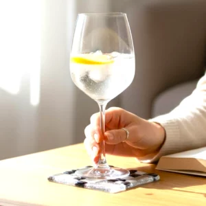 sous-verre verre fusionné noir blanc art de la table fait main sous-verre verre fusionné noir blanc art de la table fait main