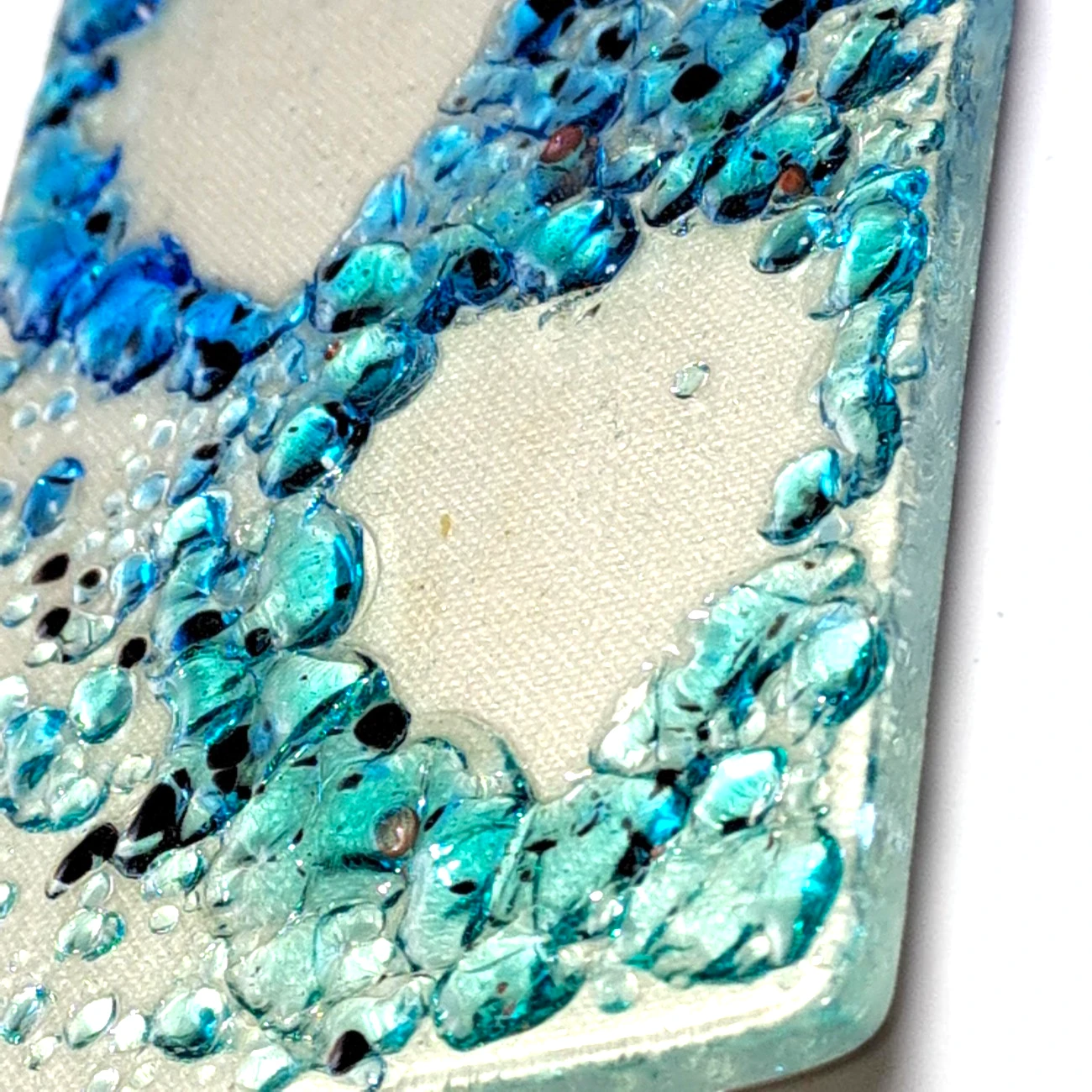 Attrape Soleil en verre coeur bleu
