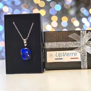 pendentif dichroïque bleu nuit rose magenta galaxie scintillant artisanal pendentif dichroïque bleu nuit rose magenta galaxie scintillant artisanal