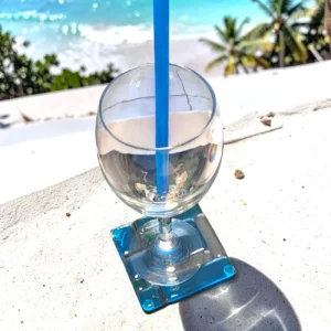 Coffret Apéritif Bar Bleu en verre fusionné