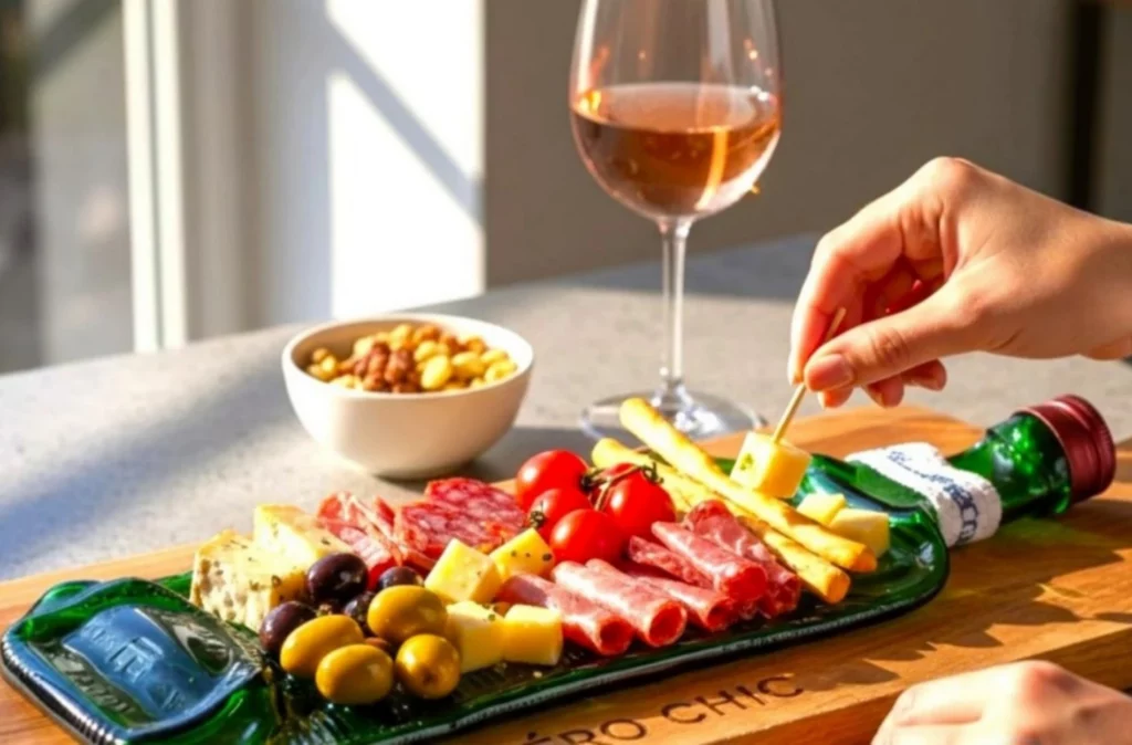 Planche Apéro Bouteille fondue Verte