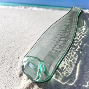 Repose cuillère en verre Bouteille fondue – Transparent