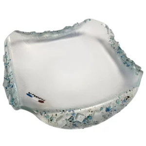 Repose Cuillère Verre - Artisanal – Bleu – Upcycling