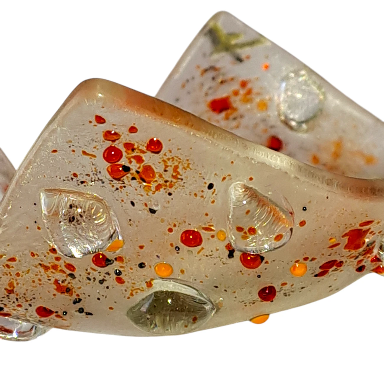 Bougeoirs en verre orange - Lot de 2 (art de la table)
