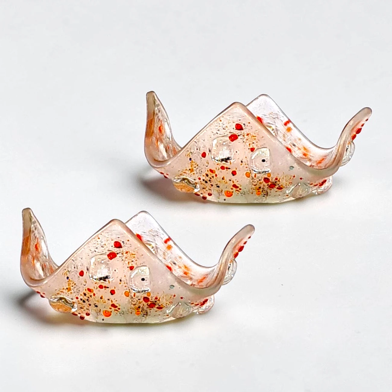 Bougeoirs en verre orange - Lot de 2 (art de la table)